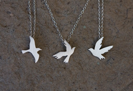 Silver bird pendants (08-SP, 08-DP, 08-BP)