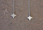 Silver flower drop earrings - long (08-FD-L)