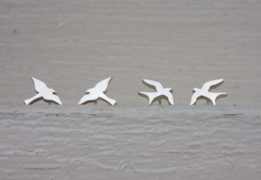 Silver bird studs (08-STS, 08-SWS)
