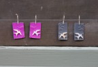 Aluminium drop earrings (08-SWD-P, 09-SWD-B)