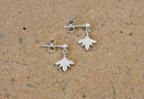 Silver flower drop earrings (08-FD-S)
