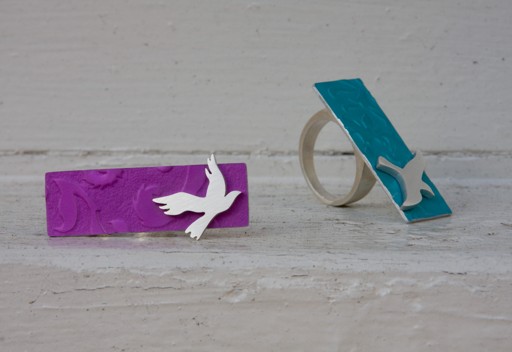 Silver and aluminium rings (08-DR-P, 08-SR-T)